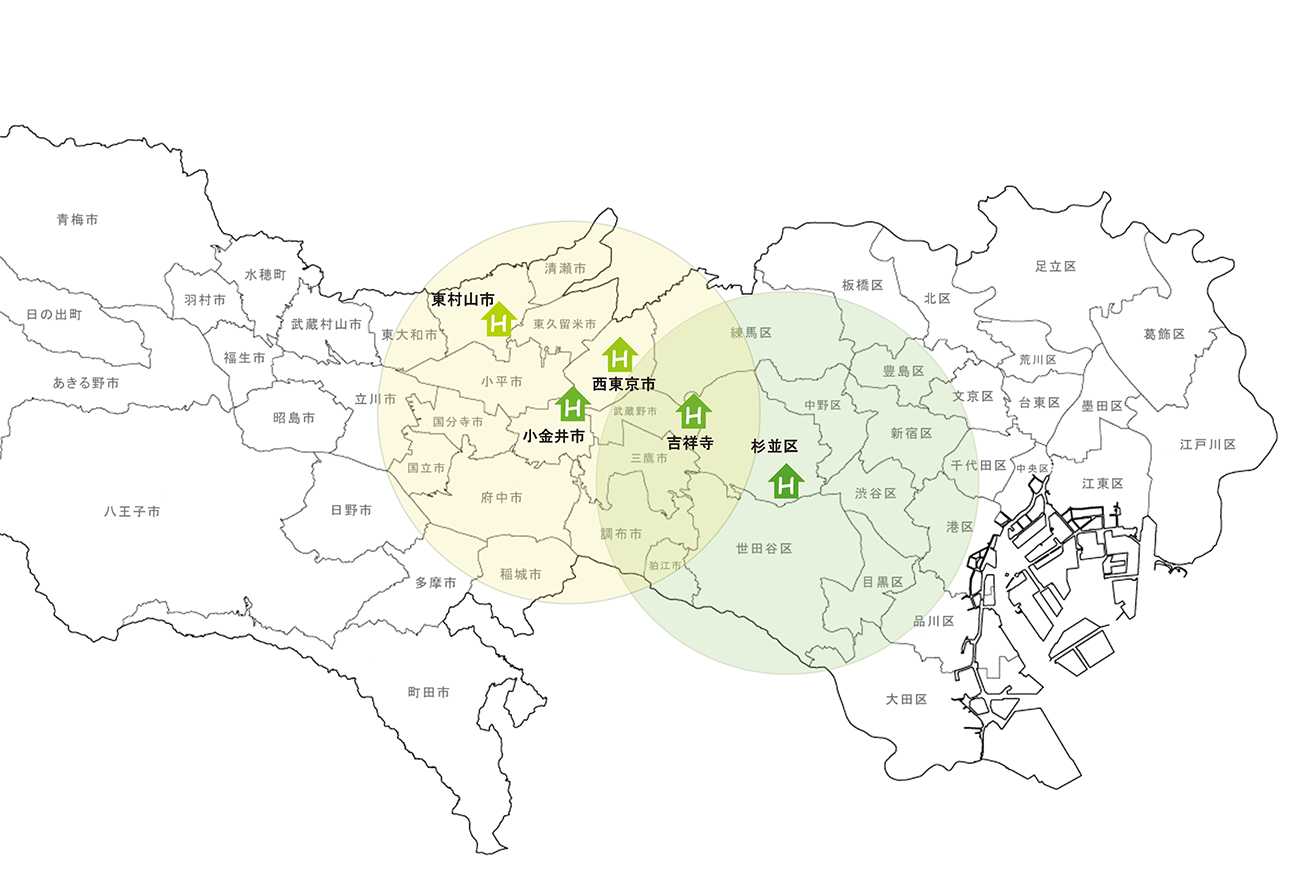 地域に密着した、迅速・丁寧なサポート体制。